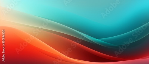 Red and teal abstract gradient background with copy space 