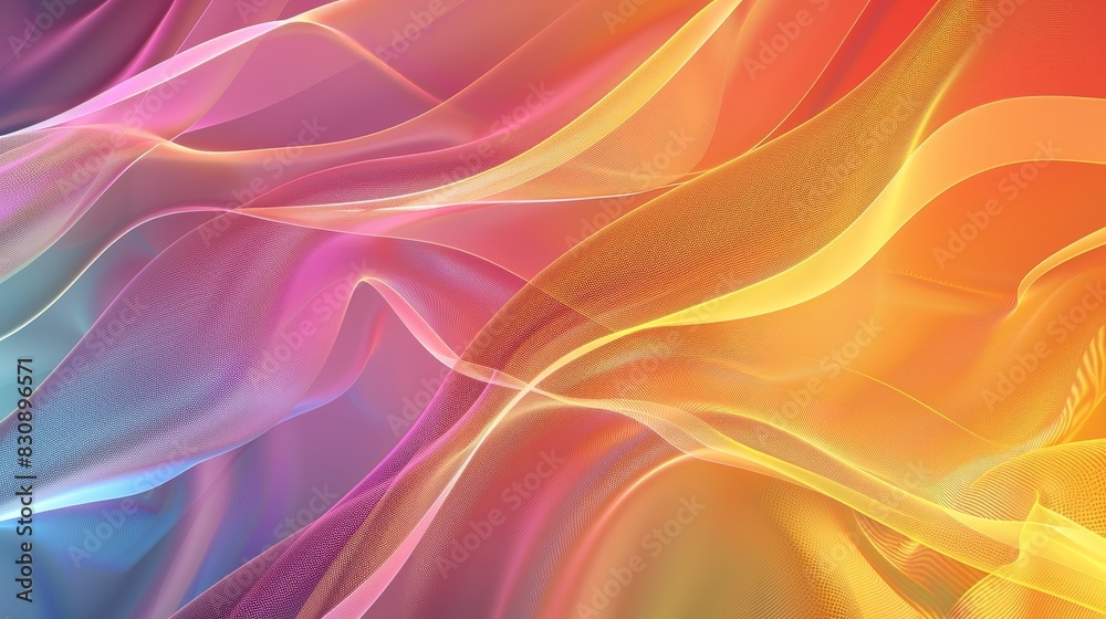 An abstract rainbow flag background with flowing An abstract rainbow flag background with flowing