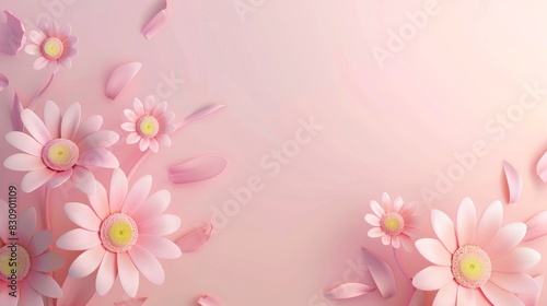 Flower pastel color background, design background for women's day and mother's day with copy space