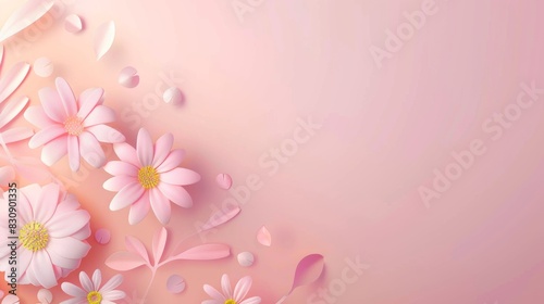 Flower pastel color background, design background for women's day and mother's day with copy space