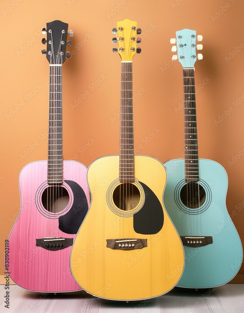 Obraz premium acoustic guitar isolated guitar, music, acoustic, instrument, isolated, musical, string, classical, wood, sound