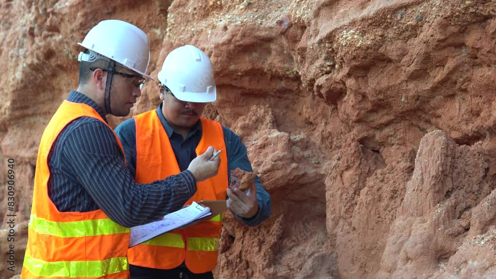 Geologists working in a mine,collecting rock samples for analysis,soil sampling for laboratory testing,exploring earth’s resources,unveiling geological mysteries