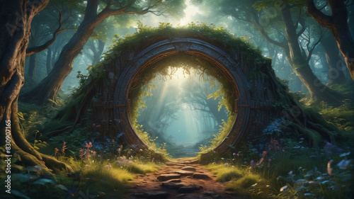 At the edge of the Whispering Woods  a mysterious portal opens to a realm of faerie enchantment  where time flows differently and dreams take on a life of their own  Generative AI