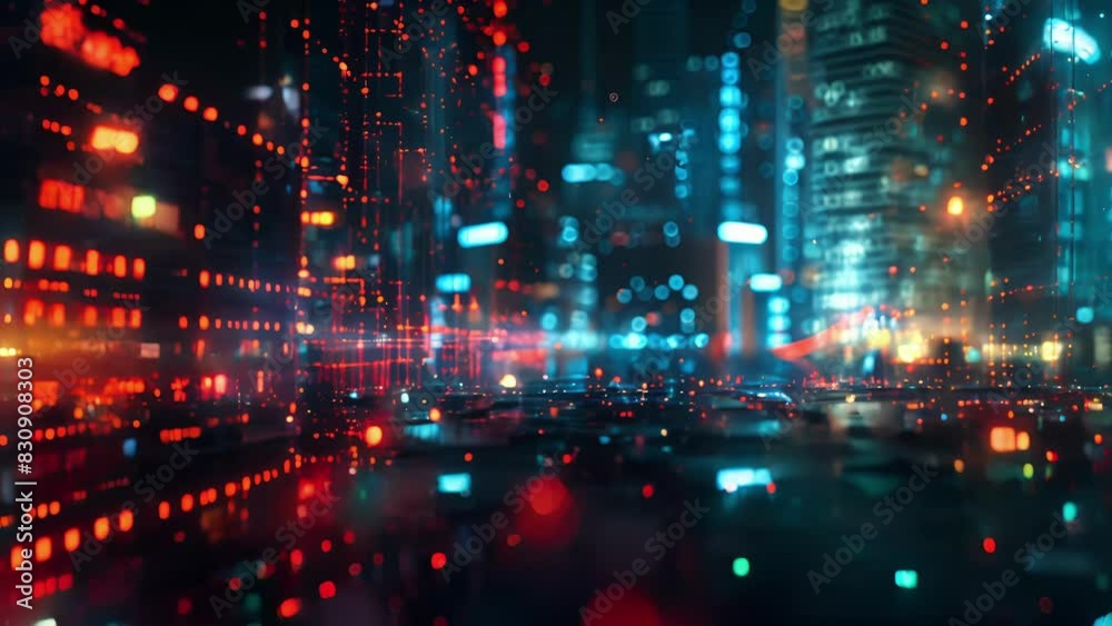 A miragelike visual with multiple mirrored images of fluctuating particles reflecting the instability of the cryptocurrency market. A miragelike visual with multiple mirrored images of fluctuating particles reflecting the instability of the cryptocurrency market.