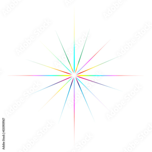 Rainbow Star PNG with transparent background
