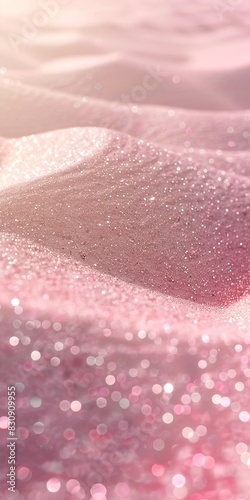 are very delicate light pink gradient sand particles 