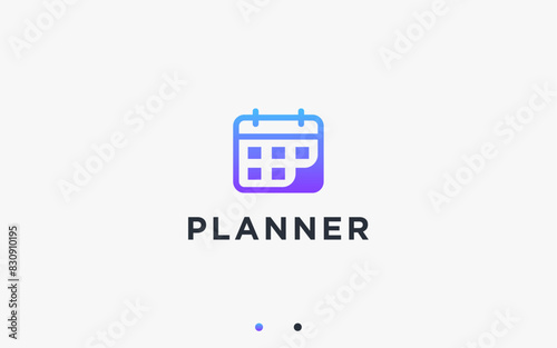 calendar logo design vector silhouette illustration