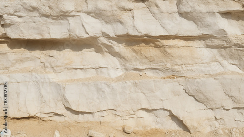texture white stone, sedimentary rock layers, chalk, gypsum, sandstone photo