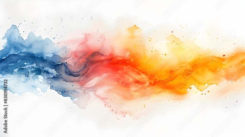 Vibrant Watercolor Explosion on White Abstract Background Vibrant Watercolor Explosion on White Abstract Background