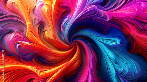 A colorful swirl of paint with a rainbow of colors. The colors are bright and vibrant  creating a sense of energy and excitement. a graphic designer themed beautiful background  vibrant colors