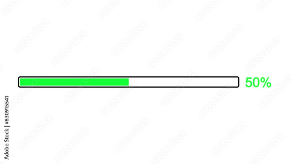 downloading progress bar animated on a white background. downloading progress bar animated on a white background.