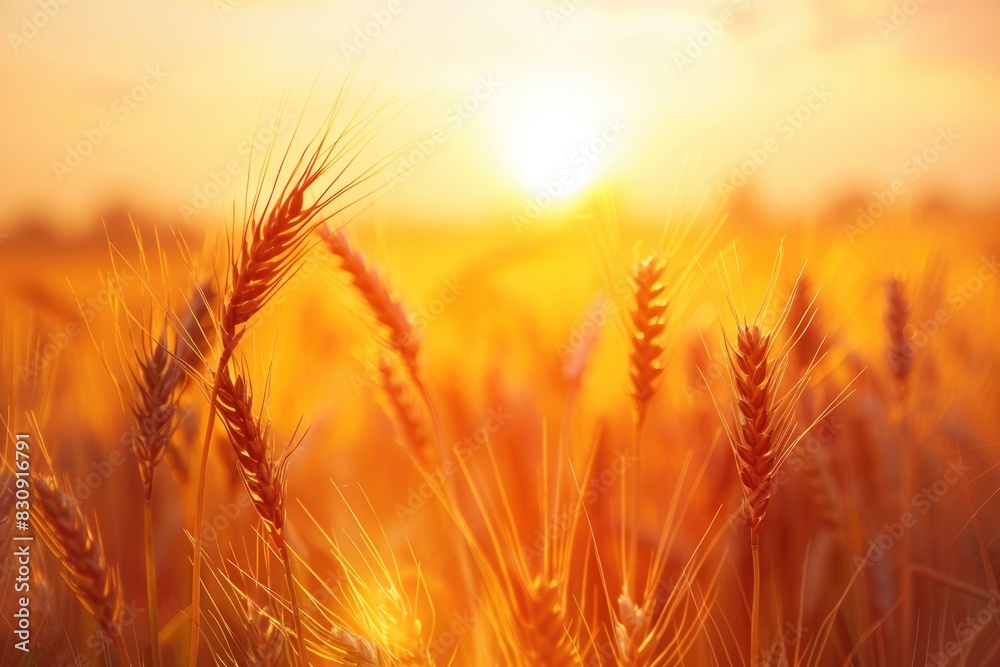 Fields of Gold: A Colorful Sunrise in the Summer Landscape Fields of Gold: A Colorful Sunrise in the Summer Landscape