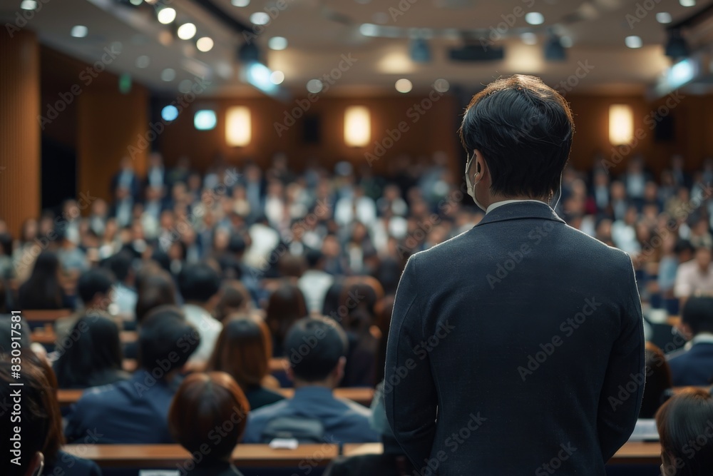 Presenter Addressing Attentive Audience in a Seminar Hall Presenter Addressing Attentive Audience in a Seminar Hall
