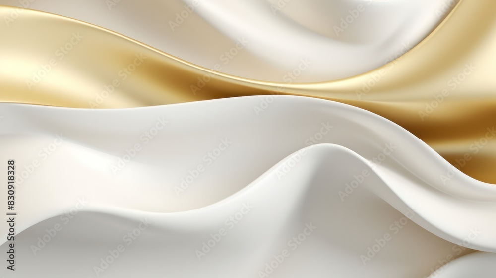 White and gold waves background White and gold waves background