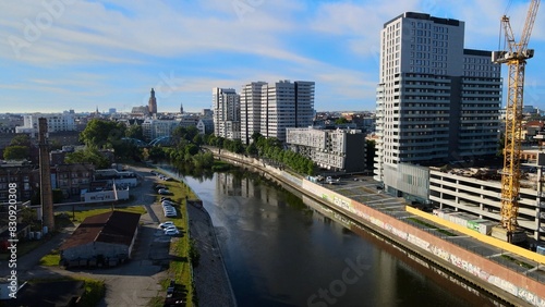 city Europe beautiful top view aerial photography of Wroclaw Poland