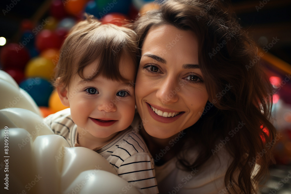 Cute children in playground playroom territory having fun playful childish mood made by Generative AI Cute children in playground playroom territory having fun playful childish mood made by Generative AI