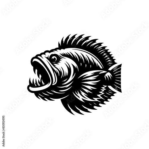 fish predator logo design. goliath logo design inspiration