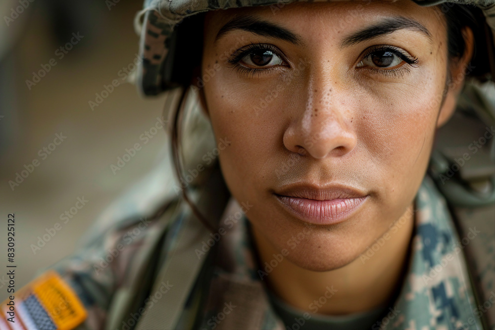Generative ai picture of soldier in military uniform fighting for peace Generative ai picture of soldier in military uniform fighting for peace