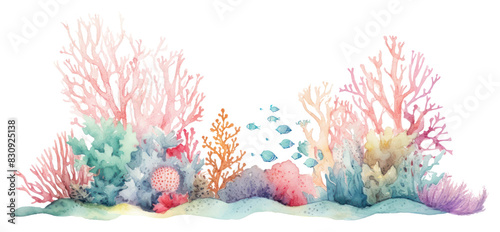 Fototapeta Naklejka Na Ścianę i Meble -  PNG Cute sparkle coral reef outdoors aquarium nature.