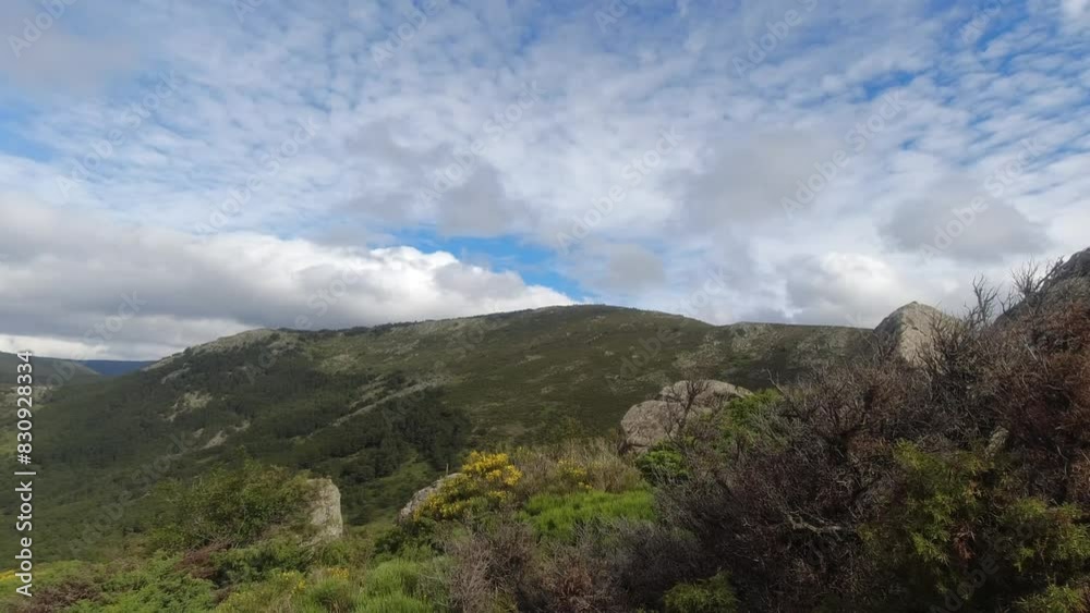 spring mountain landscape in the Sierra de Guadarrama mountains near Madrid, Spain spring mountain landscape in the Sierra de Guadarrama mountains near Madrid, Spain