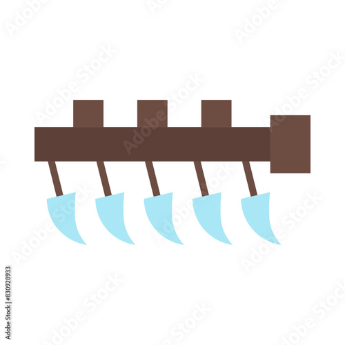 Cultivator Flat Icon Design