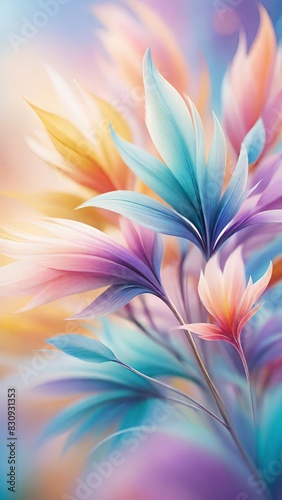 Colorful Flowers  Joyful  Artistic design  Ethereal