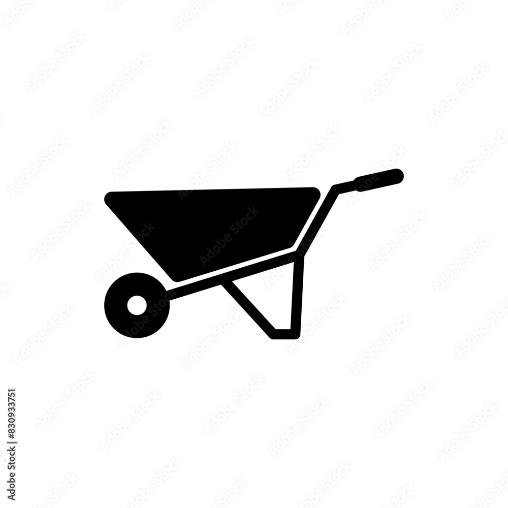 Wheel barrow icon vector design symbol illustration Wheel barrow icon vector design symbol illustration