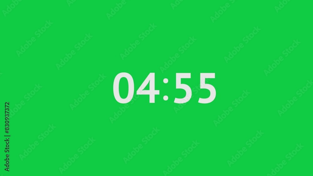 5 minutes count down green screen UHD animation
5 minutes count down green screen UHD animation