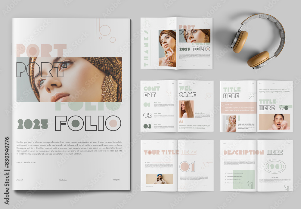 Portfolio Magazine Stock Template | Adobe Stock