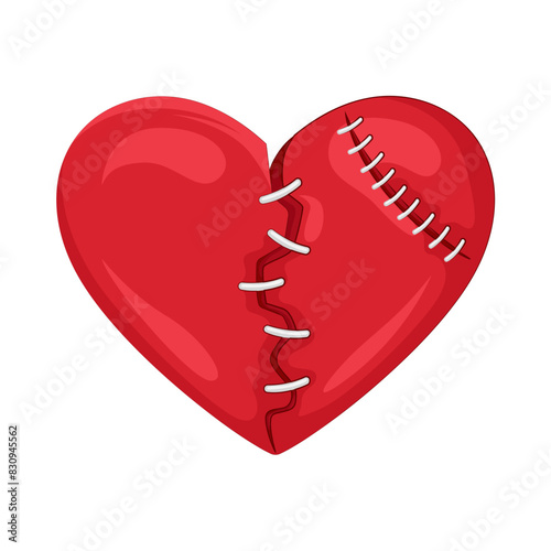 Illustration of broken heart 