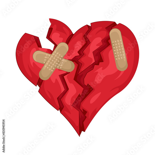 Illustration of broken heart 