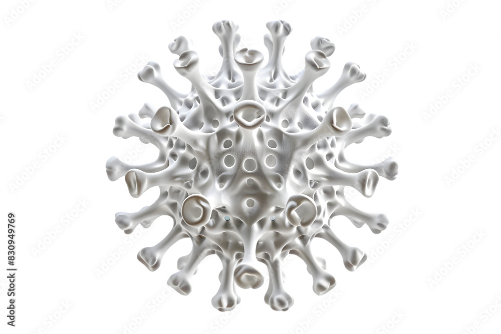 Fototapeta premium White Abstract Virus Model