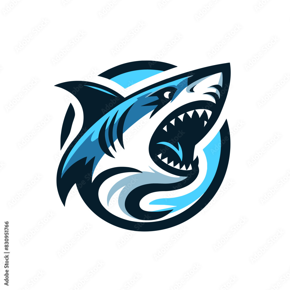Naklejka premium Vector shark head