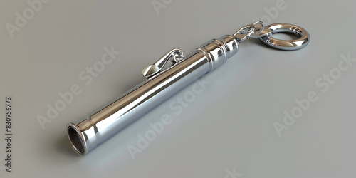 Dog whistle, silent whistle, Galton’s whistle isolated on a gray background..
 photo