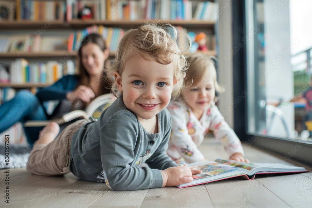 On Children's Day, children and parents have fun at home, reading books or playing games. During the summer vacation, experience family happiness On Children's Day, children and parents have fun at home, reading books or playing games. During the summer vacation, experience family happiness