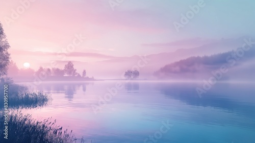 sunrise over the lake photo