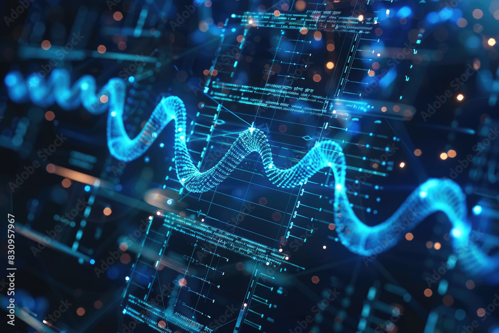 Timeline of medical evolution displayed on a holographic screen, high-tech style, blue tones. Close-up. Futuristic tone. Copy space. Timeline of medical evolution displayed on a holographic screen, high-tech style, blue tones. Close-up. Futuristic tone. Copy space.
