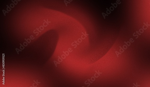 Abstract red gradient background with smooth and soft transitions. This vibrant backdrop features a swirling effect with grainy noise texture