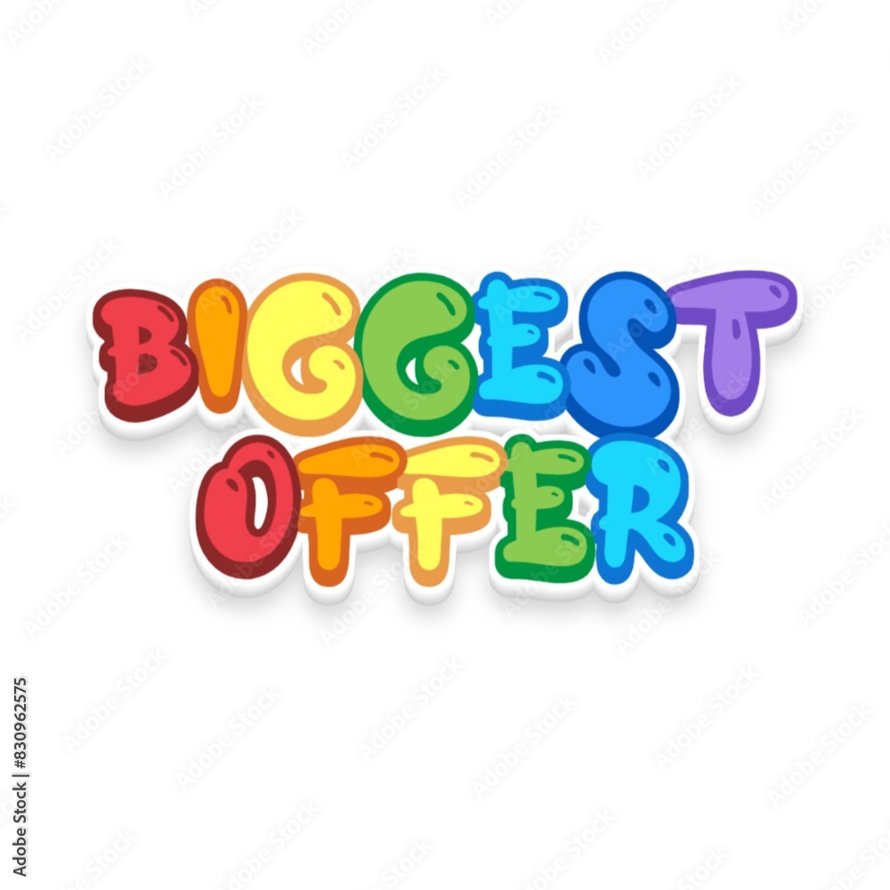 3D Biggest offer text poster 3D Biggest offer text poster