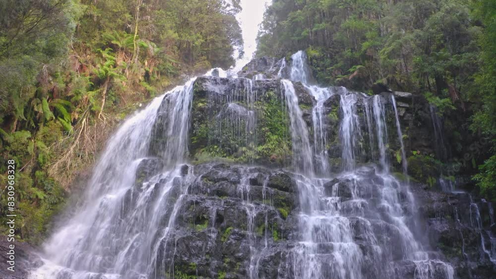 Magnificent waterfall in Tasmania. Australia wildlife nature and landmarks