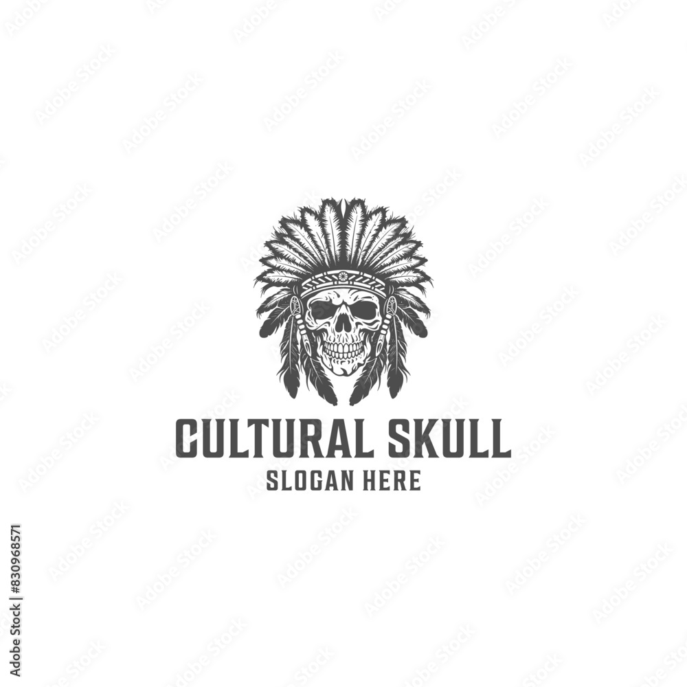 Cultural skull logo vector illustration Cultural skull logo vector illustration