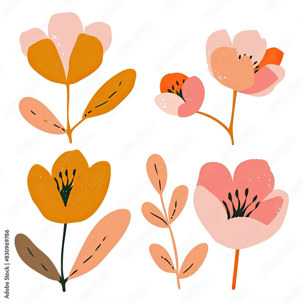 Sophisticated Abstract Art: Dusty Piles with Bold Shapes in Pink, Orange, and Amber on Shaped Canvas Sophisticated Abstract Art: Dusty Piles with Bold Shapes in Pink, Orange, and Amber on Shaped Canvas