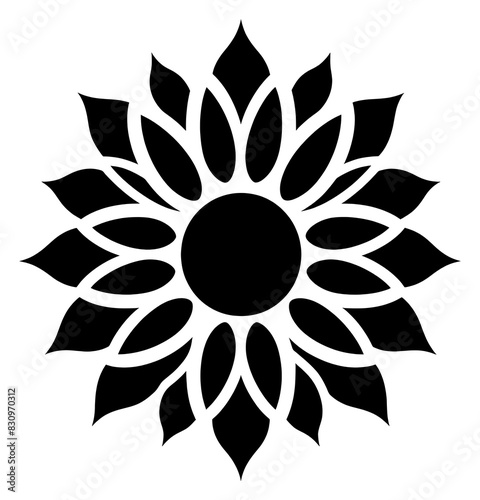 PNG Sunflower icon logo symbol white.