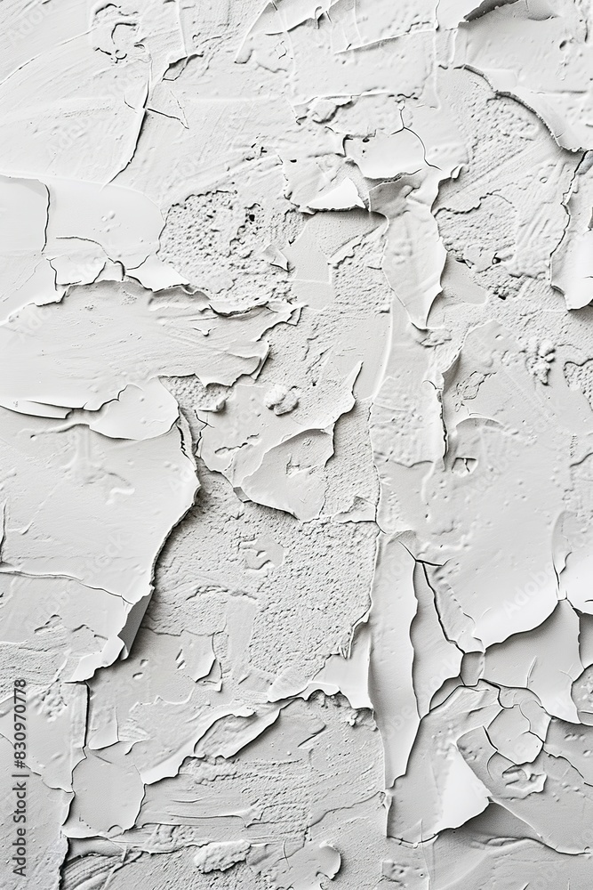 White Cracked Paper Texture Background.