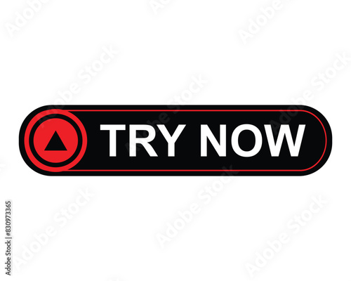 Try Now Text In Red Rectangle Shape For Information 