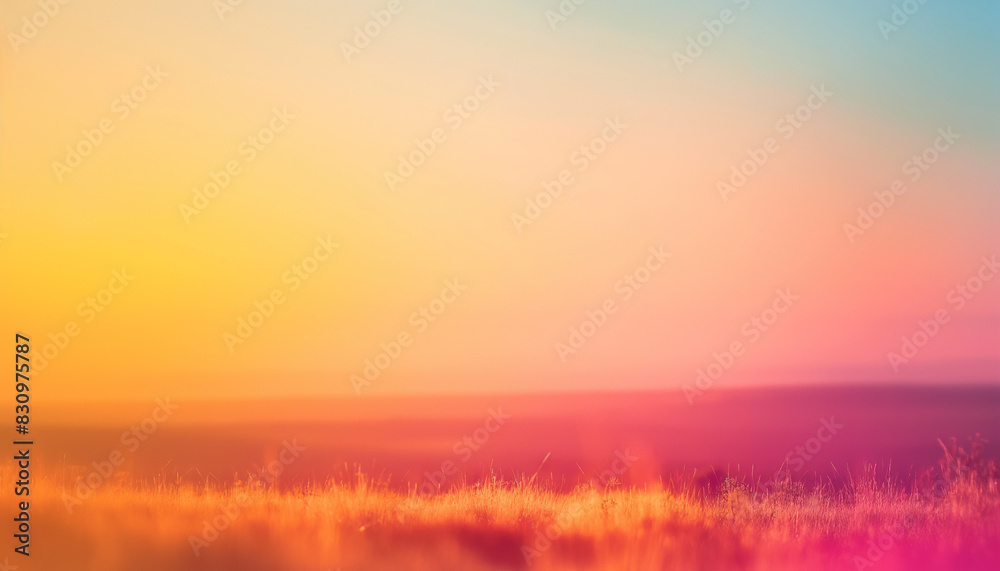 Fototapeta premium Colorful sunset in the field