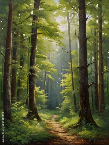 Forest Landscape Oil Painting Art