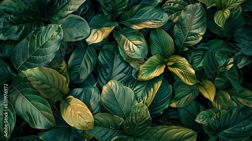 A lush green plant with leaves of various sizes