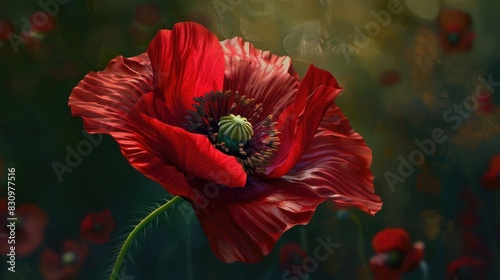 Crimson poppy photo