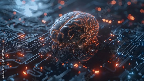 Ai the concept of artificial intelligence use analytics automation and an autonomous brain big data management computer connection information intelligence technology ChatGPT Automated : Generative AI